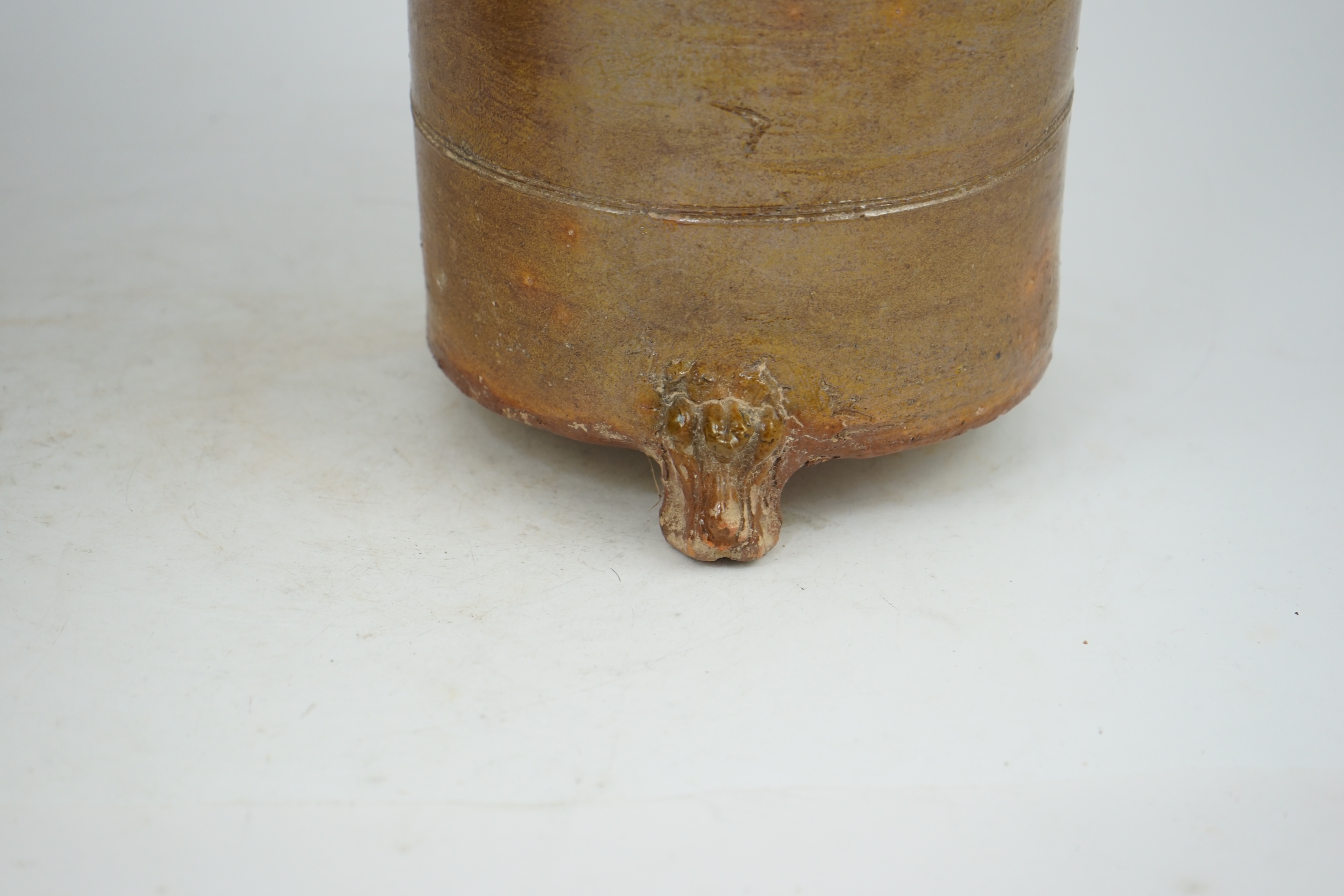 A fine large Chinese glazed granary jar, latter part of the Western Han Dynasty (206 BC-AD 8), the short-lived Xin Dynasty (AD 9-25) or the early Eastern Han Dynasty (AD 25-220)